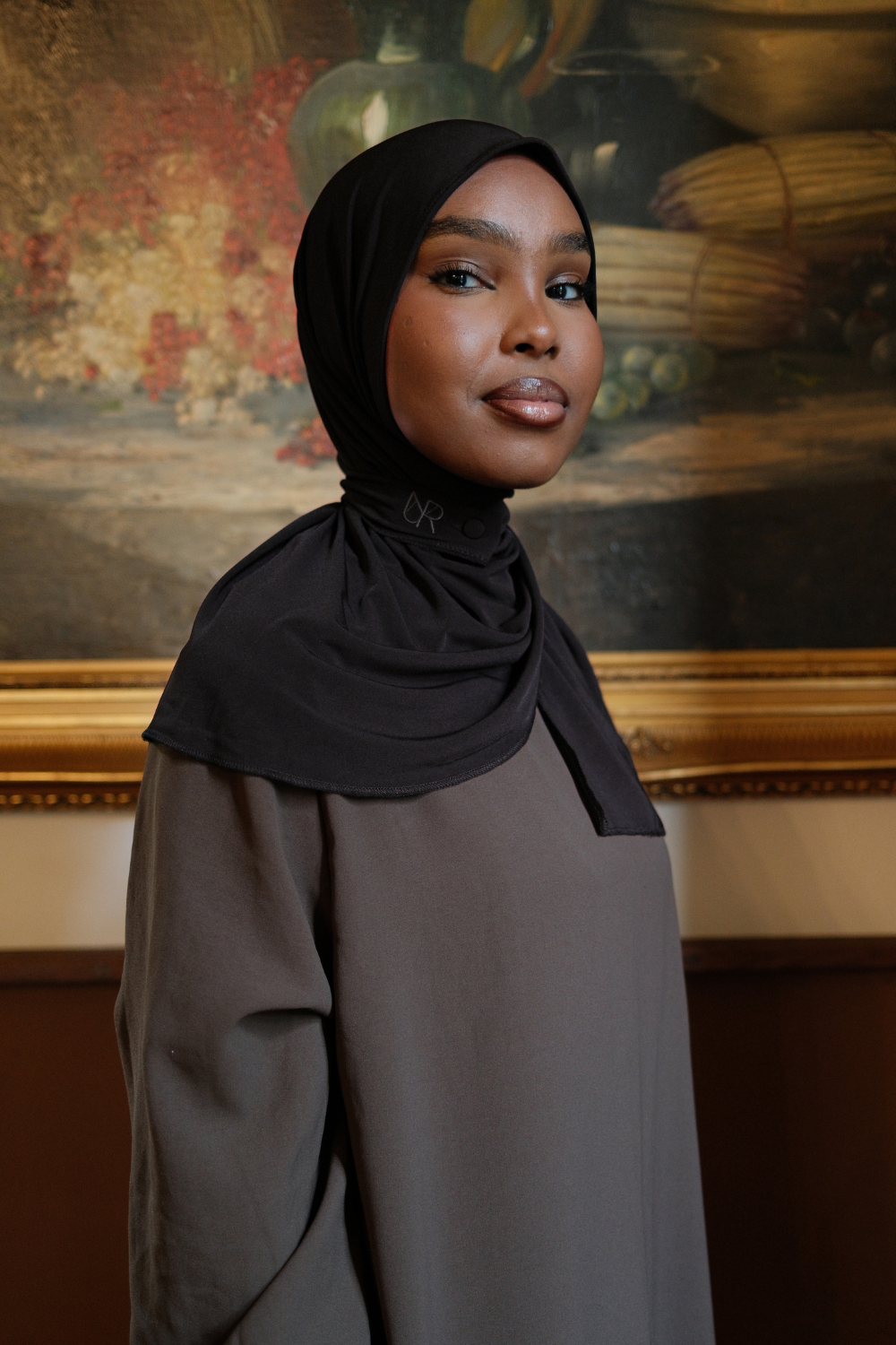 Drape scarf Black