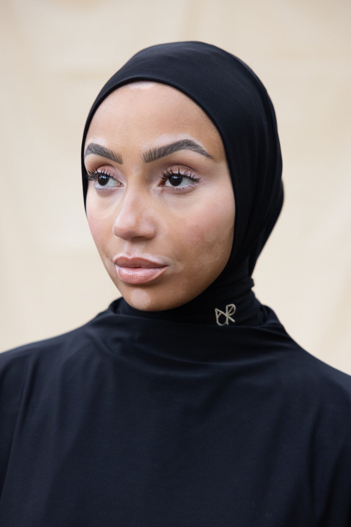 Straya scarf Black Beige