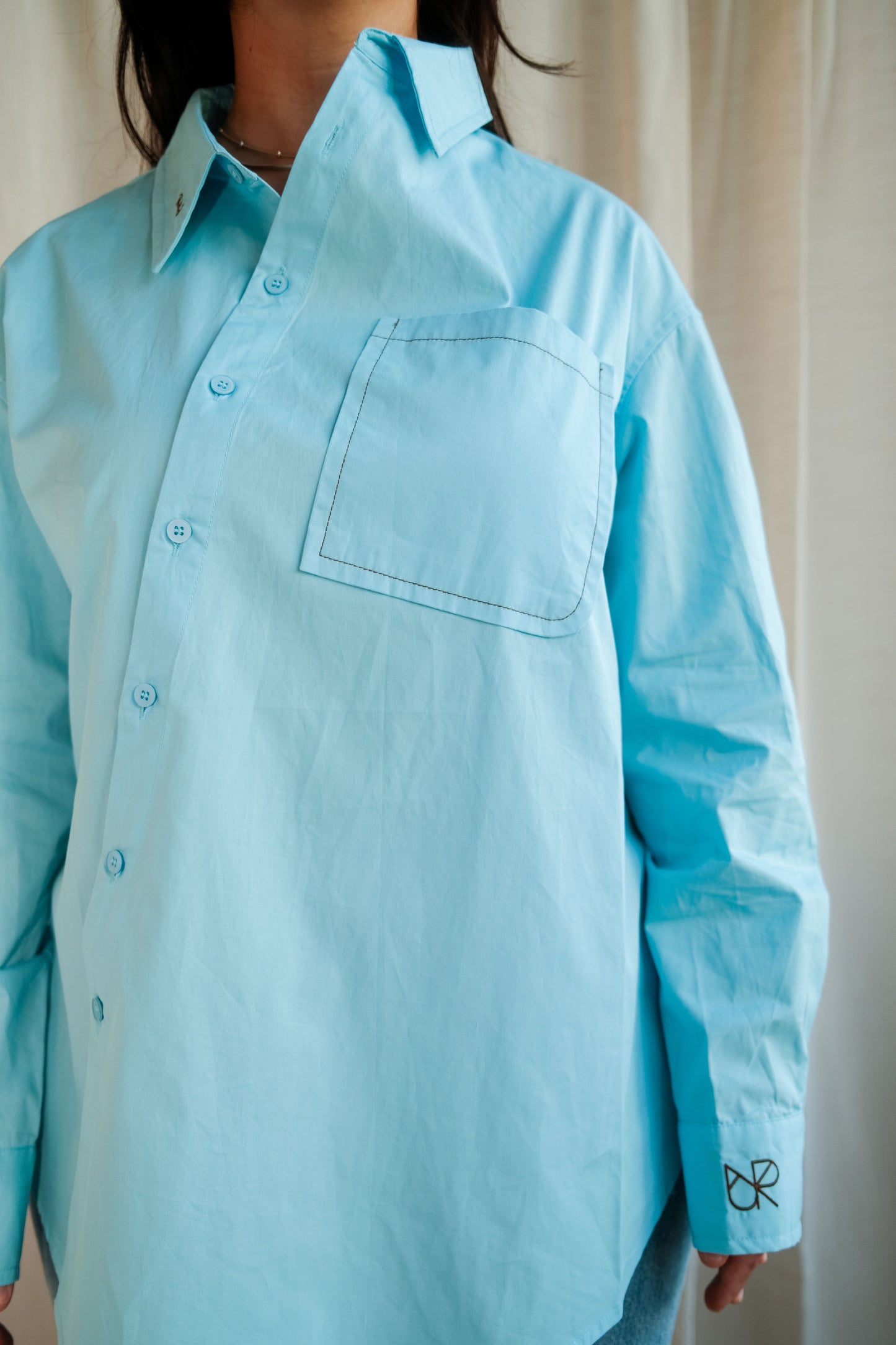 Asym blouse - Sky Blue