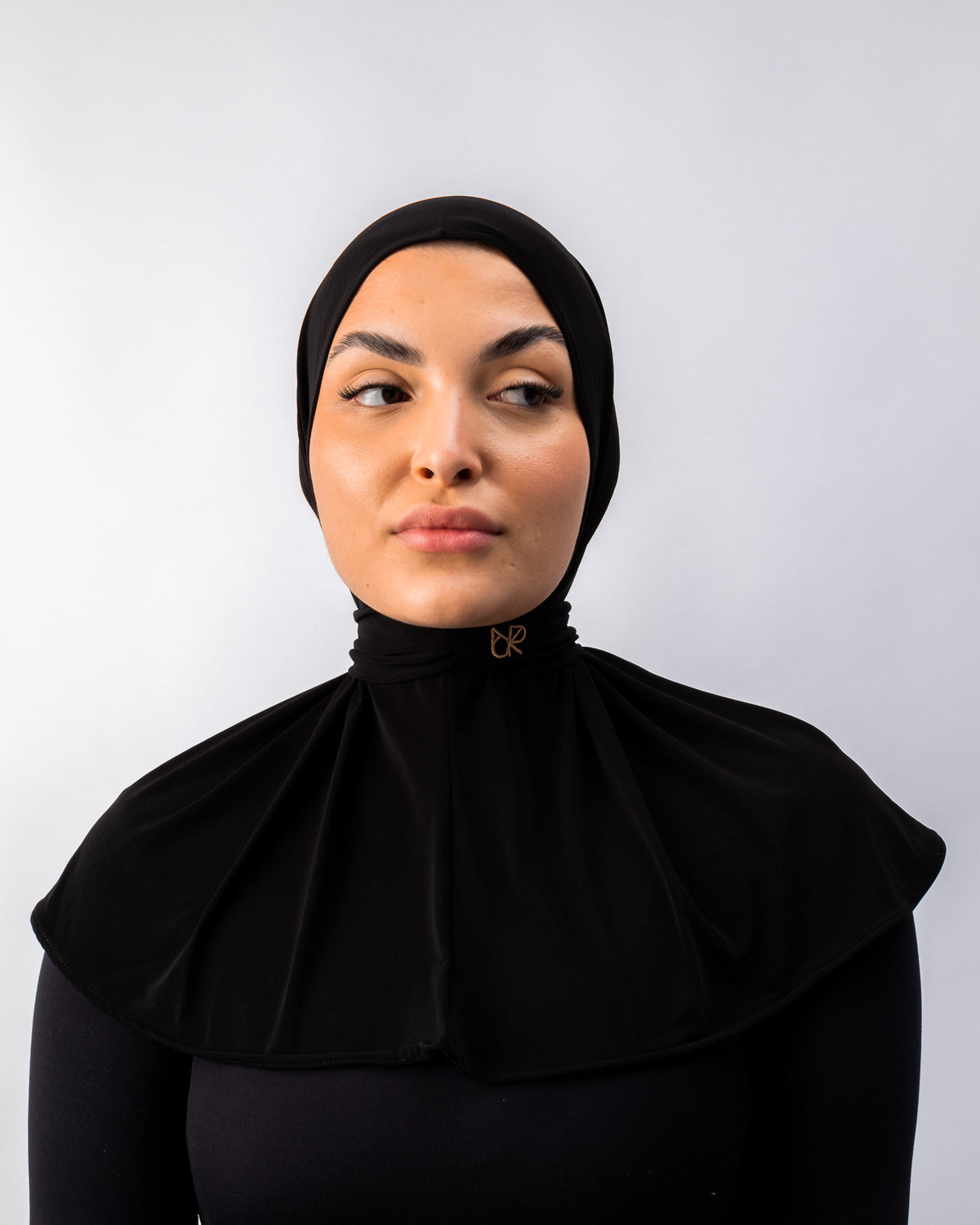 Seamless scarf Black Beige