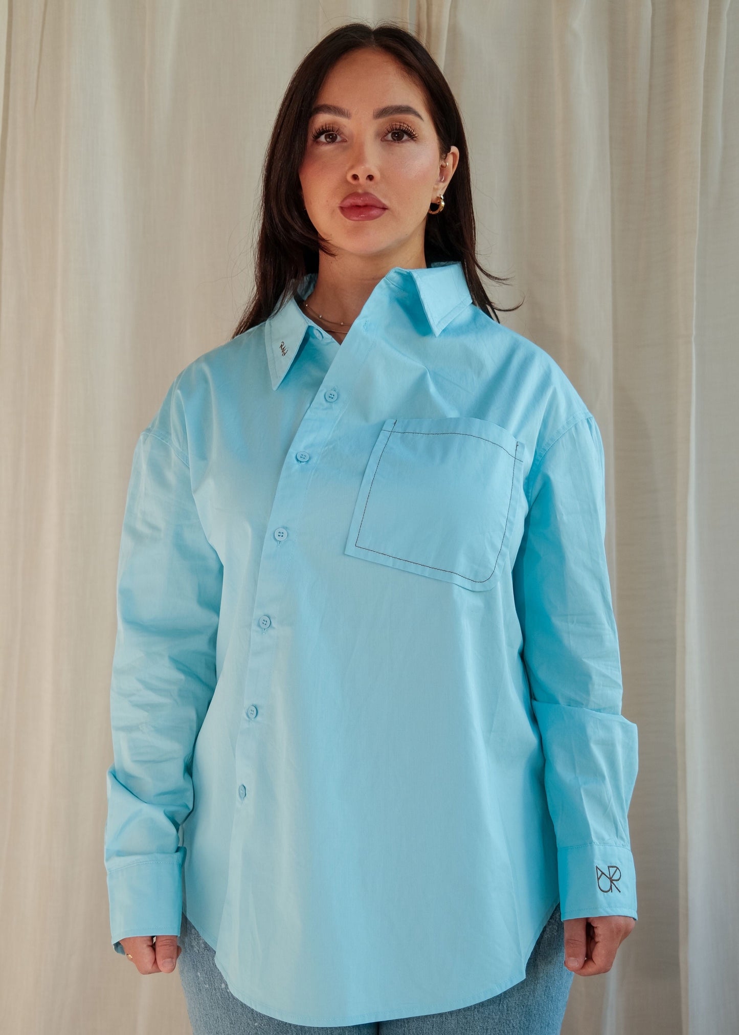 Asym blouse - Sky Blue