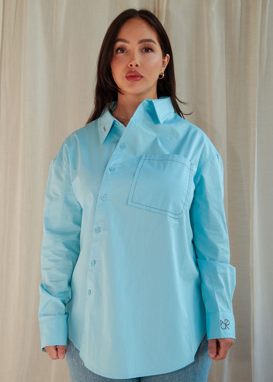 Asym blouse - Sky Blue