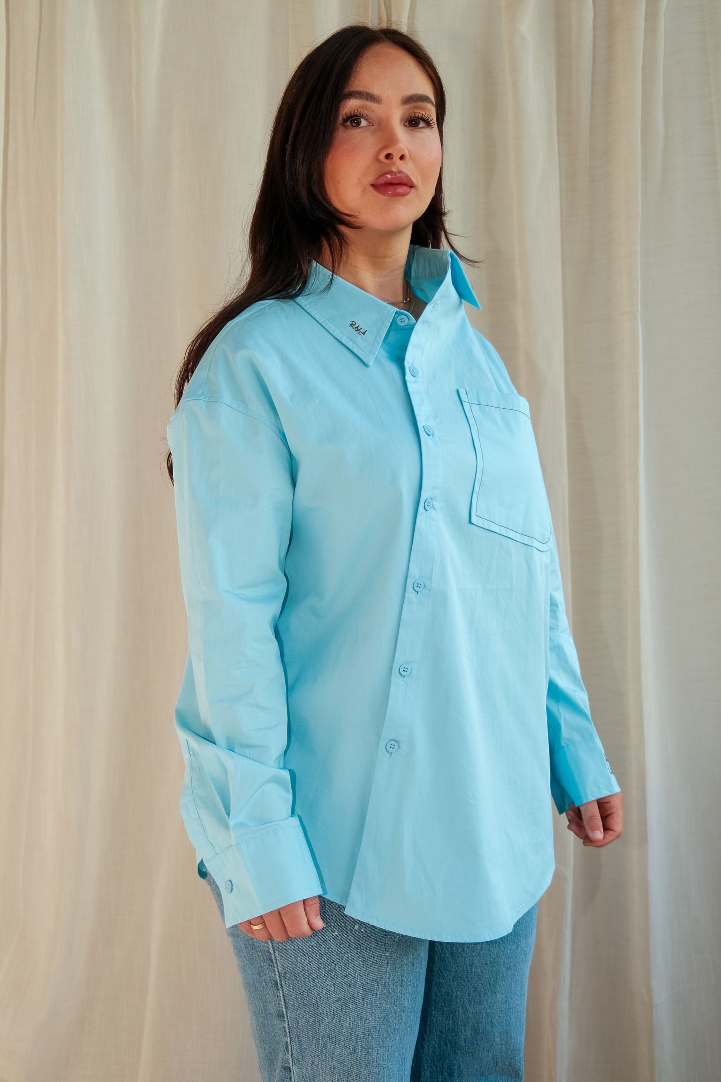 Asym blouse - Sky Blue