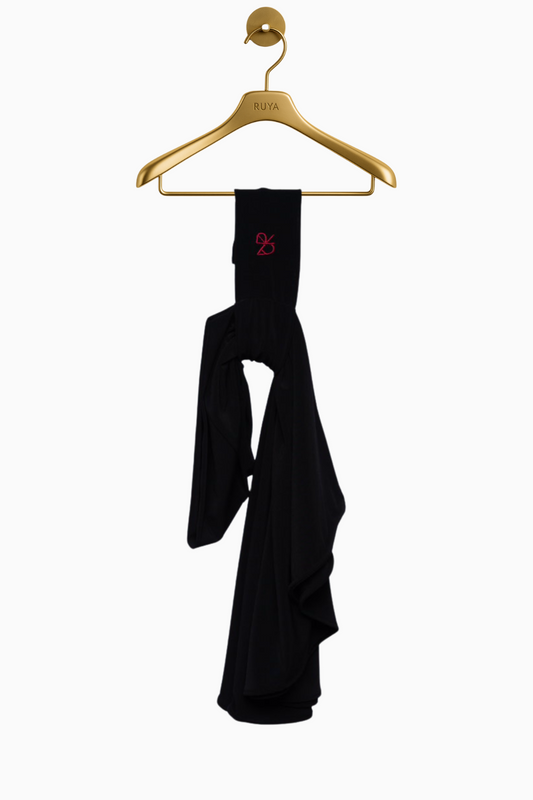 Straya scarf Black red
