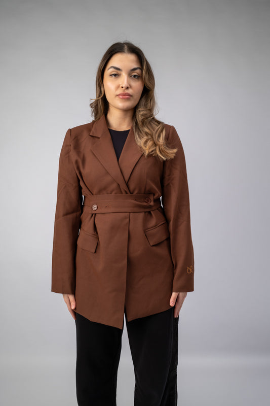 Twisted Blazer Brown