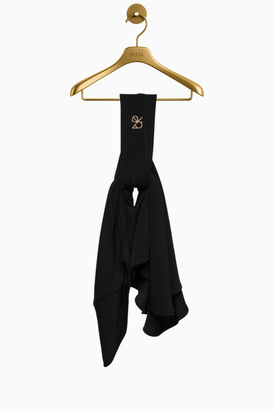 Straya scarf Black Beige