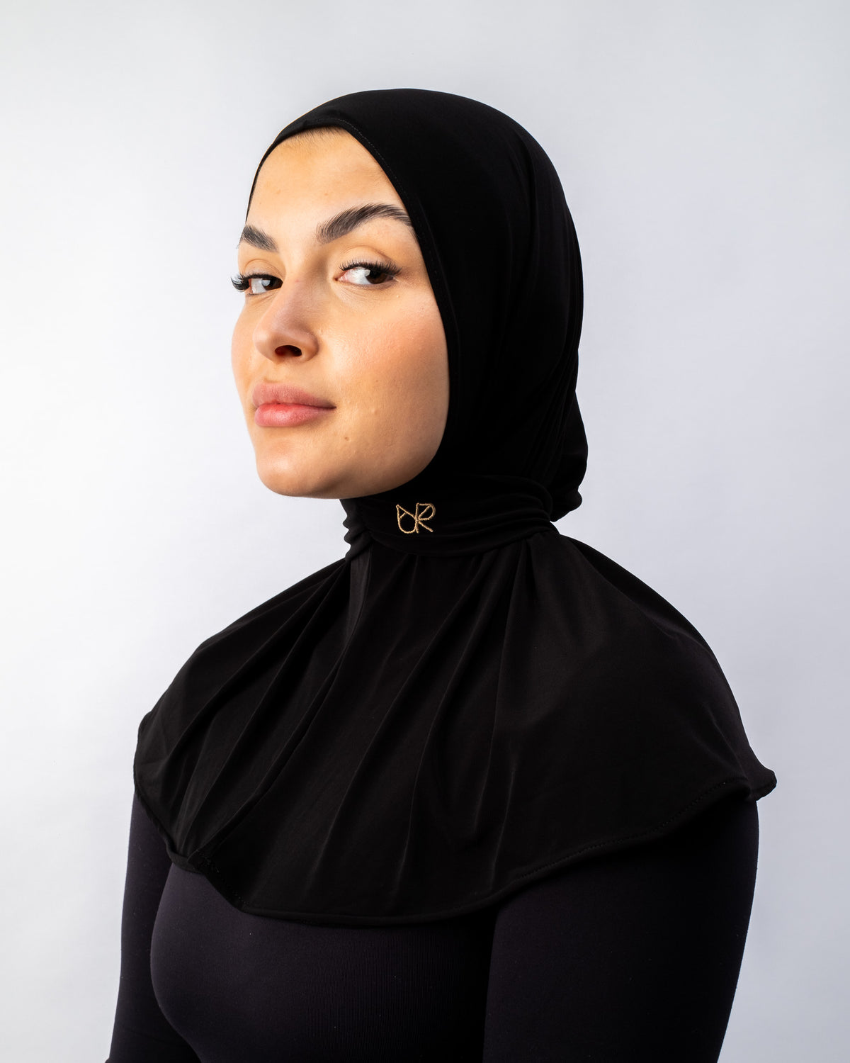 Seamless scarf Black Beige