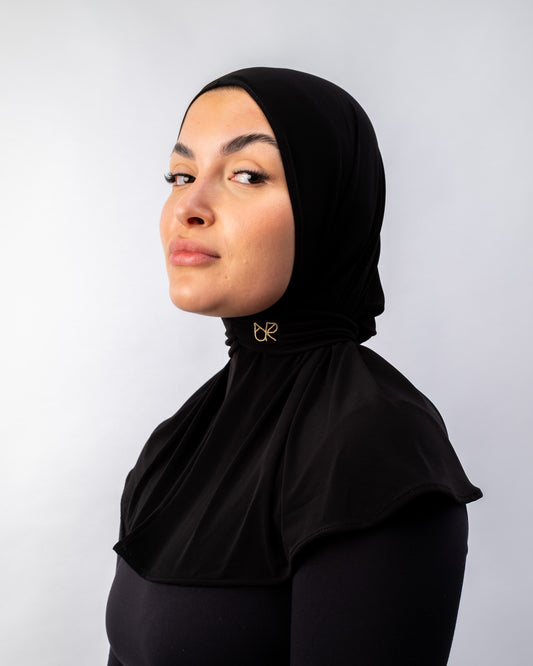 Seamless scarf Black Beige