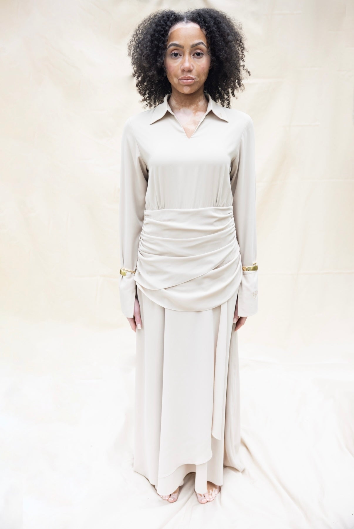 Elara dress Beige